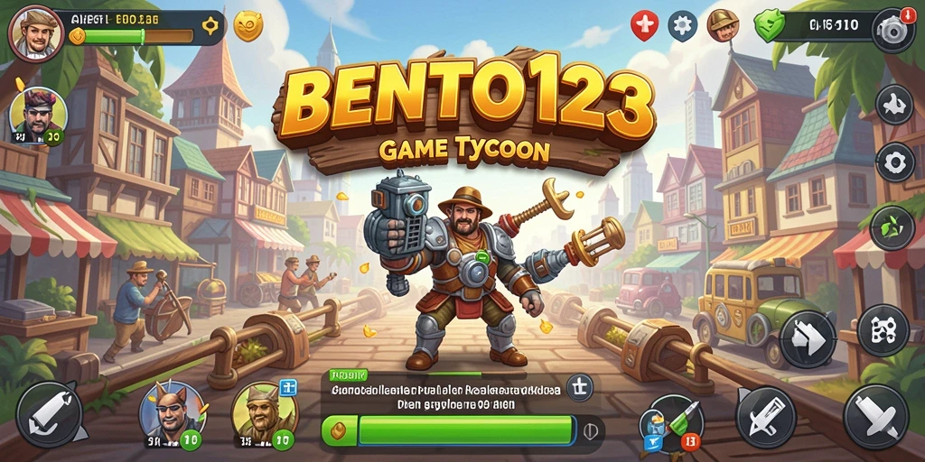 Screenshot gameplay BENTO123 yang menunjukkan manajemen bisnis yang dinamis.