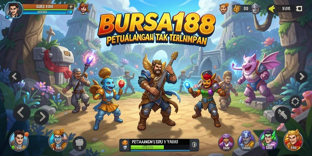 Tampilan gameplay yang mendebarkan dan penuh warna.