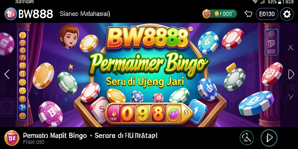 Tampilan gameplay seru dalam permainan Bingo BW888.