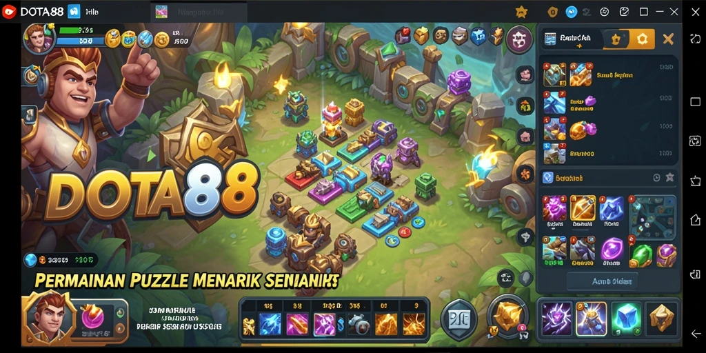 Tangkapan layar DOTA88 menampilkan gameplay Puzzle yang menarik dan penuh warna.