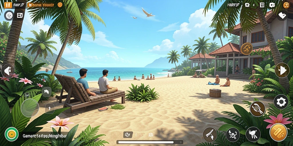 Tampilan gameplay menarik dari HARAPJP yang penuh warna.