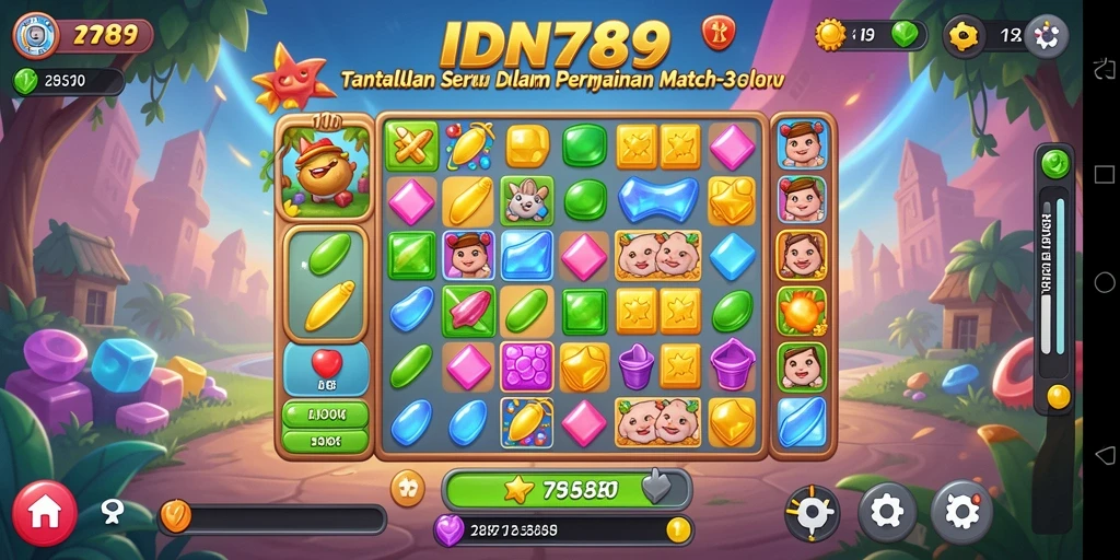 Tampilan gameplay seru dari IDN789 yang penuh warna.