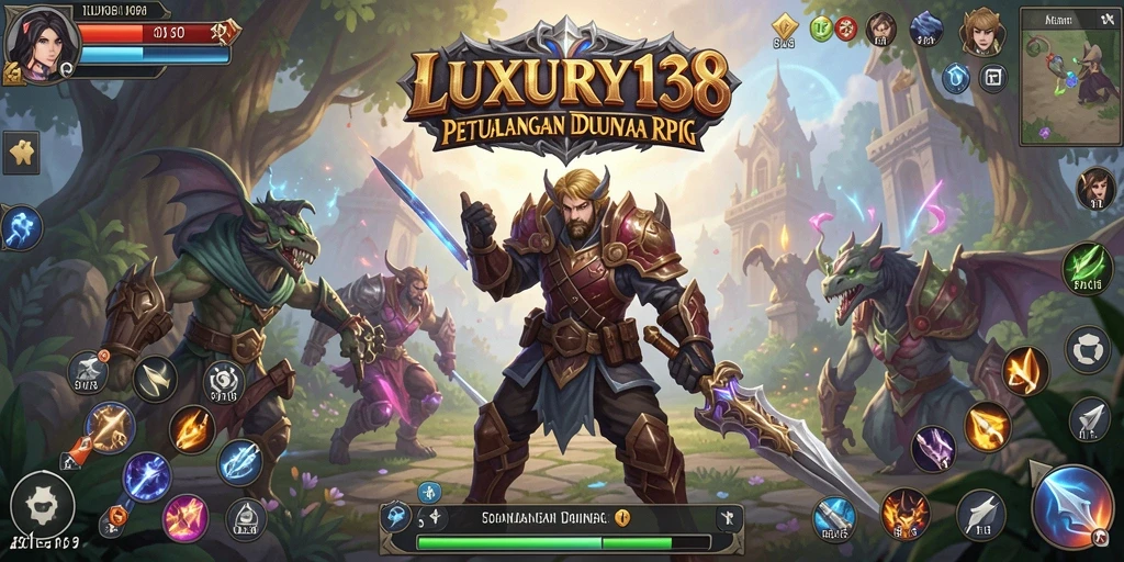 Tampilan gameplay LUXURY138 yang mendebarkan dalam dunia RPG.