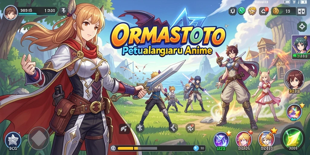 Tangkapan layar ORMASTOTO menunjukkan aksi mendebarkan dalam dunia anime.