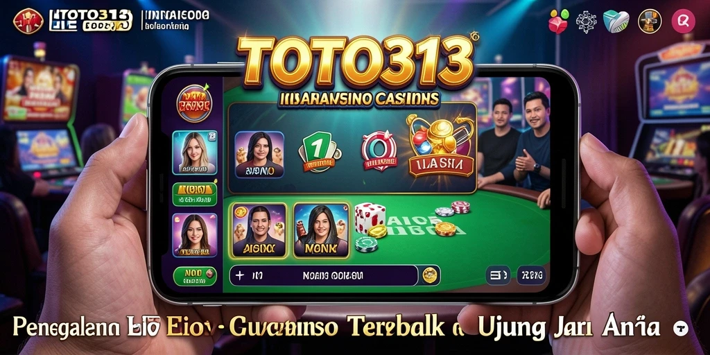 Screenshot TOTO313 menampilkan dealer live dan pemain berinteraksi dalam permainan kasino.